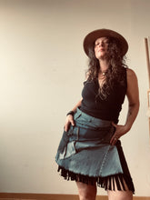 Load image into Gallery viewer, FOREST skirt - OOAK upcycled black denim