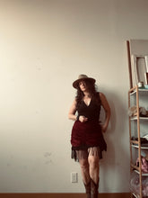 Load image into Gallery viewer, FOREST QUEEN skirt - stretch crimson corduroy
