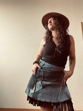 Load image into Gallery viewer, FOREST skirt - OOAK upcycled black denim