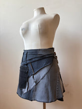 Load image into Gallery viewer, FOREST skirt - OOAK upcycled black denim