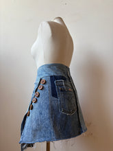 Load image into Gallery viewer, FOREST skirt - OOAK upcycled denim