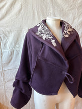 Load image into Gallery viewer, one-of-a-kind REVERE coat plum w/ print