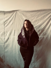 Load image into Gallery viewer, one-of-a-kind REVERE coat plum w/ print