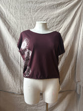 Load image into Gallery viewer, JOY - relaxed "T-shirt" design- Plum long with floral