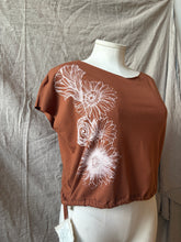 Load image into Gallery viewer, JOY - relaxed "T-shirt" design- Rust with floral