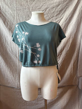 Load image into Gallery viewer, JOY - relaxed "T-shirt" design- Aqua with Prairie Florsl