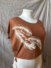 Load image into Gallery viewer, JOY - relaxed "T-shirt" design- Rust with Feathers