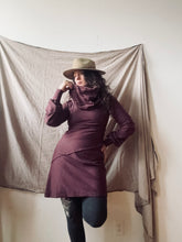 Load image into Gallery viewer, HIGH QUEEN COWL TUNIC- mahogany bamboo fleece