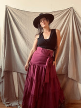 Load image into Gallery viewer, SEVILLA - cotton wrap skirt in Magenta