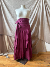 Load image into Gallery viewer, SEVILLA - cotton wrap skirt in Magenta