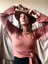 Load image into Gallery viewer, PHOENIX wrap-around top with fringe