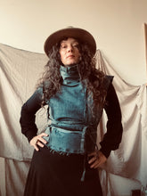 Load image into Gallery viewer, WINTER LILY - OOAK upcycled stretch denim