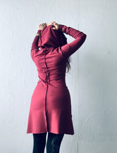 Load image into Gallery viewer, HIGH QUEEN COWL TUNIC- mahogany bamboo fleece