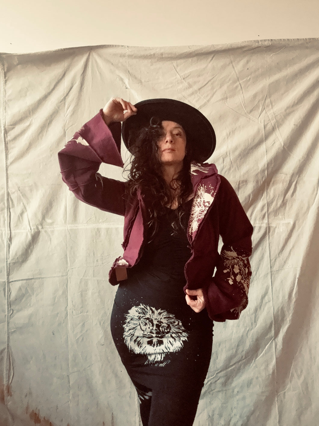 one-of-a-kind SWALLOW-TAIL revere sweater