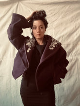 Load image into Gallery viewer, one-of-a-kind REVERE coat plum w/ print
