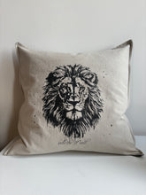 Load image into Gallery viewer, LION neutral throw pillow case
