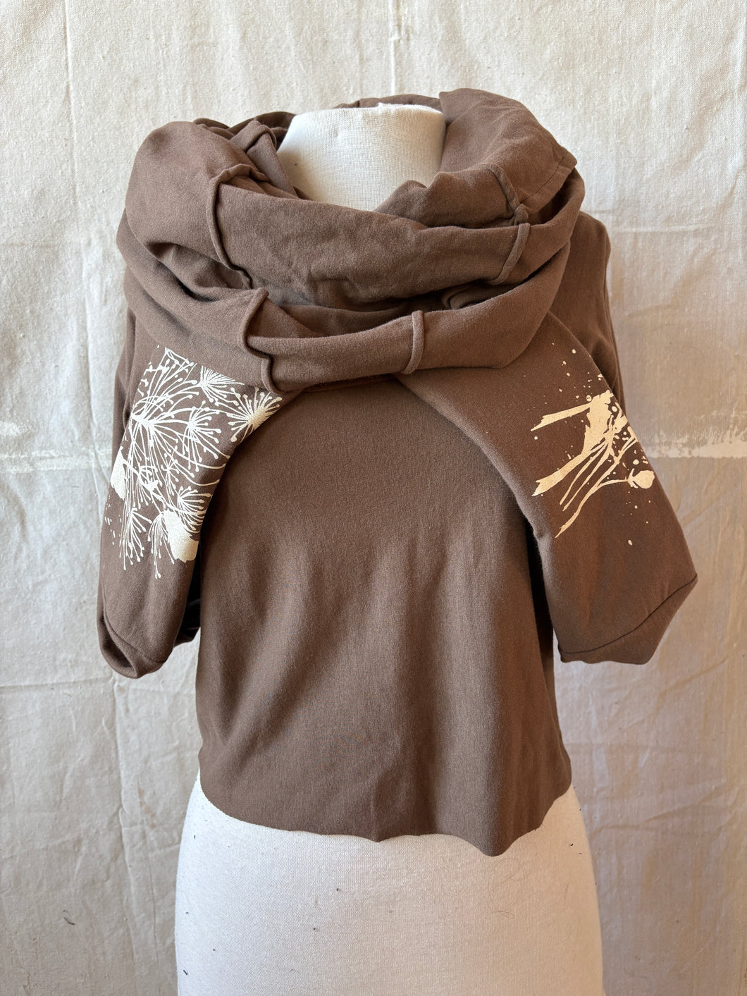 LUNAR SHRUG w/ screenprint