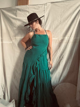 Load image into Gallery viewer, OPHELIA - Emerald linen &amp; organic cotton blend
