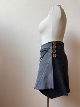 Load image into Gallery viewer, FOREST skirt - OOAK upcycled black denim

