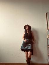 Load image into Gallery viewer, FOREST skirt - OOAK upcycled black denim
