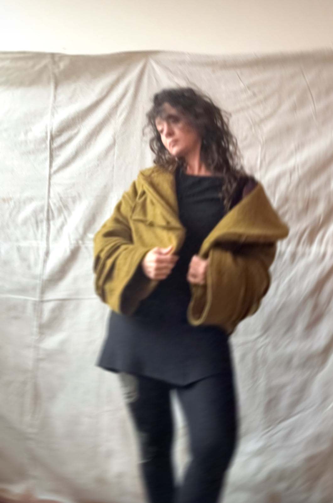 REVERE coat - chartreuse wool blend