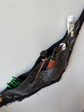 Load image into Gallery viewer, FESTIVAL UTILITY belt - black upcycled denim
