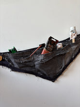 Load image into Gallery viewer, FESTIVAL UTILITY belt - black upcycled denim
