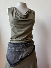 Load image into Gallery viewer, FESTIVAL UTILITY belt - black upcycled denim
