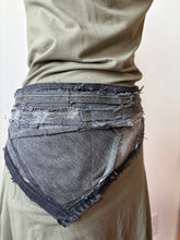 Load image into Gallery viewer, FESTIVAL UTILITY belt - black upcycled denim
