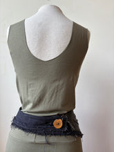 Load image into Gallery viewer, FESTIVAL UTILITY belt - black upcycled denim
