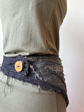 Load image into Gallery viewer, FESTIVAL UTILITY belt - black upcycled denim
