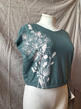 Load image into Gallery viewer, JOY - relaxed "T-shirt" design- Aqua with Prairie Florsl
