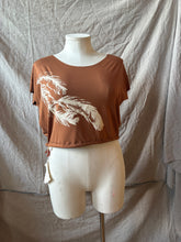 Load image into Gallery viewer, JOY - relaxed "T-shirt" design- Rust with Feathers
