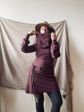Load image into Gallery viewer, HIGH QUEEN COWL TUNIC- mahogany bamboo fleece
