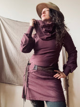 Load image into Gallery viewer, HIGH QUEEN COWL TUNIC- mahogany bamboo fleece
