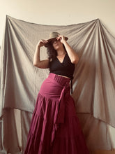 Load image into Gallery viewer, SEVILLA - cotton wrap skirt in Magenta
