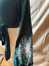 Load image into Gallery viewer, PHOENIX wrap-around top - Teal with Hibiscus
