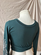 Load image into Gallery viewer, PHOENIX wrap-around top - Teal with Hibiscus
