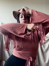 Load image into Gallery viewer, PHOENIX wrap-around top with fringe
