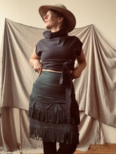 Load image into Gallery viewer, SUNRISE skirt - Charcoal bamboo jersey
