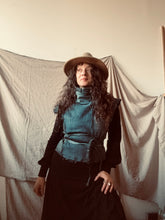 Load image into Gallery viewer, WINTER LILY - OOAK upcycled stretch denim
