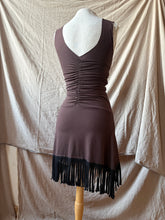 Load image into Gallery viewer, DALIA with Fringe - Chocolate Brown with Feathers
