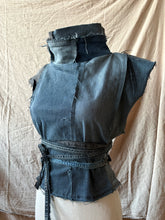Load image into Gallery viewer, WINTER LILY - OOAK upcycled stretch denim
