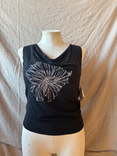 Load image into Gallery viewer, SUMMER DAZE tank - Black with Hibiscus
