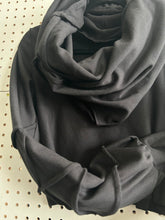 Load image into Gallery viewer, LUNAR QUEEN shrug - black bamboo fleece
